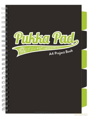 Project Book Black Lime A5/200K kratka czarny