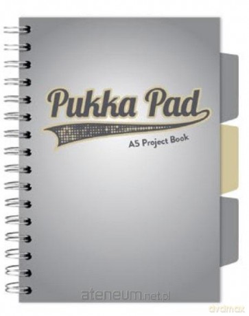 Project Book Grey A5/200K kratka szary
