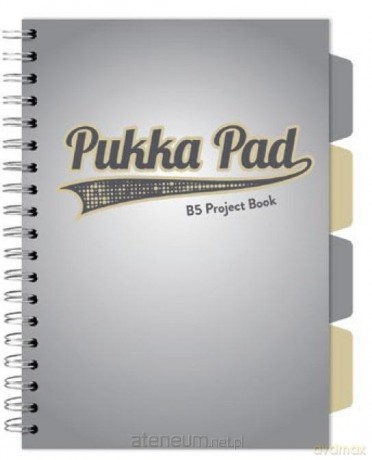 Project Book Grey B5/200K kratka szary