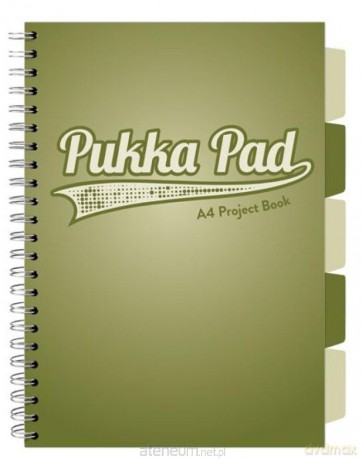 Project Book Olive Green A4/200K kratka oliwkowy
