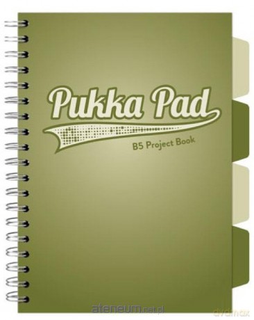 Project Book Olive Green B5/200K kratka oliwkowy
