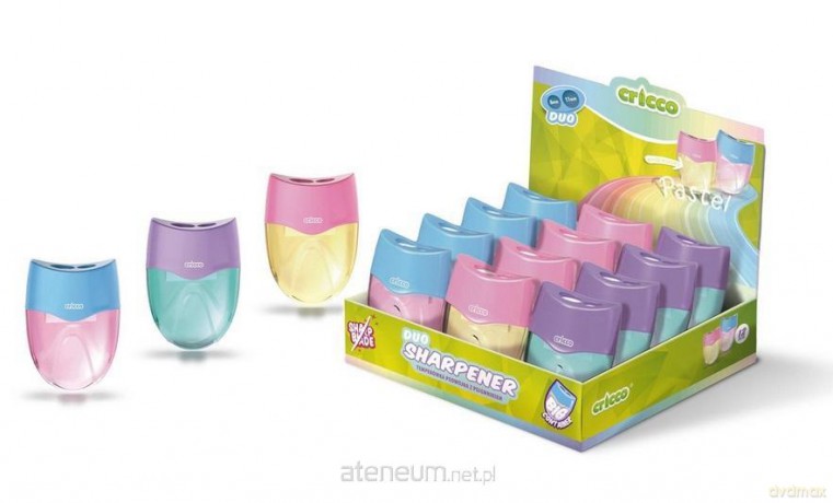 Temperówka podwójna owalna pastel (12szt)