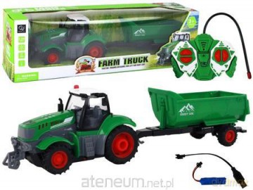 Traktor z przyczepą R/C zielony zdalnie sterowany