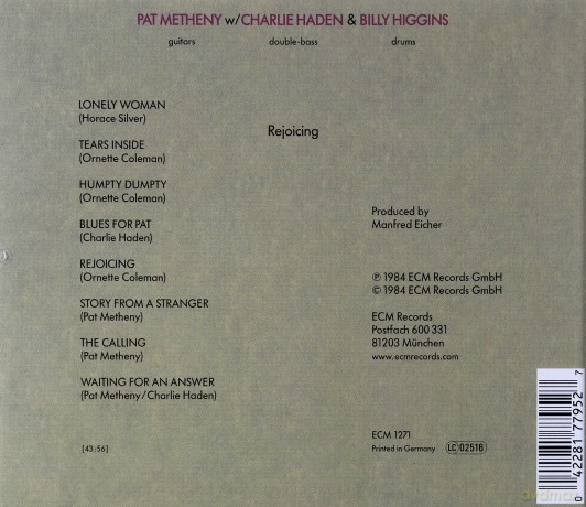 Pat Metheny: Rejoicing [CD]