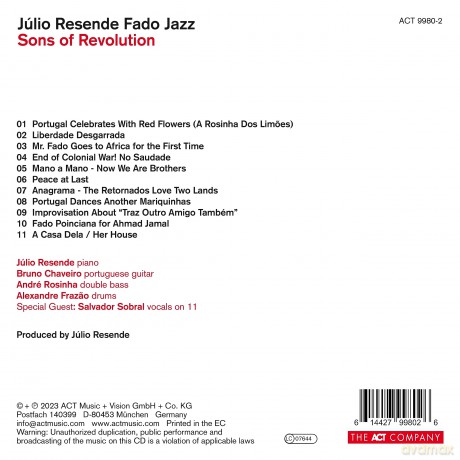 Julio Resende Fado Jazz: Sons Of Revolution [CD]