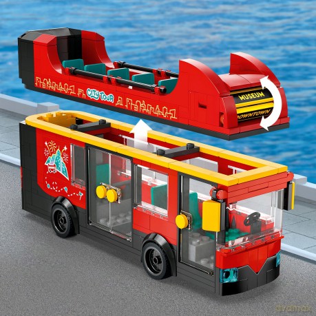 LEGO City Czerwony, Piętrowy Autokar (60407) [KLOCKI]