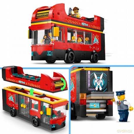 LEGO City Czerwony, Piętrowy Autokar (60407) [KLOCKI]