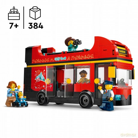 LEGO City Czerwony, Piętrowy Autokar (60407) [KLOCKI]