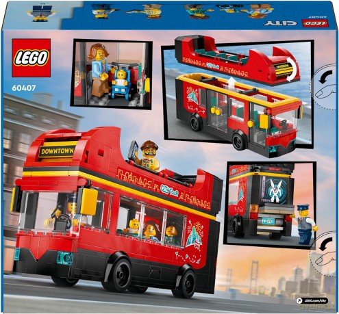 LEGO City Czerwony, Piętrowy Autokar (60407) [KLOCKI]