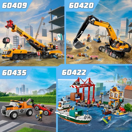 LEGO City Żółty Ruchomy Żuraw (60409) [KLOCKI]