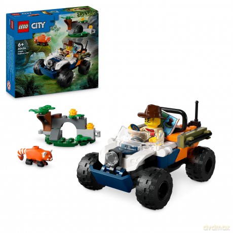 LEGO City Quad Badacza Dżungli z Pandą Czerwoną (60424) [KLOCKI]