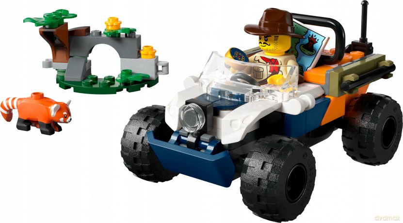 LEGO City Quad Badacza Dżungli z Pandą Czerwoną (60424) [KLOCKI]