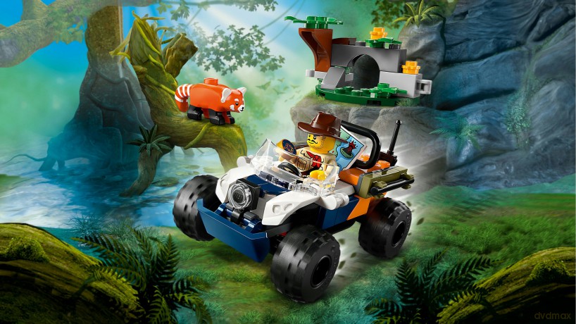 LEGO City Quad Badacza Dżungli z Pandą Czerwoną (60424) [KLOCKI]