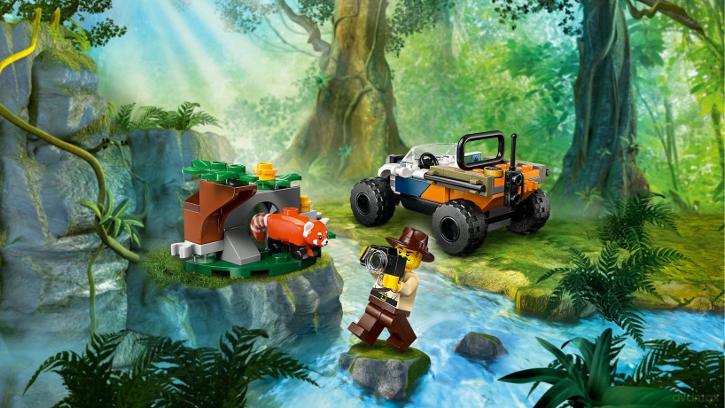 LEGO City Quad Badacza Dżungli z Pandą Czerwoną (60424) [KLOCKI]