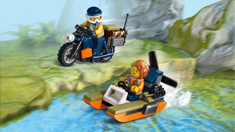 LEGO City Helikopter Badaczy Dżungli w Bazie (60437) [KLOCKI]