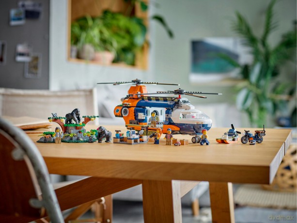 LEGO City Helikopter Badaczy Dżungli w Bazie (60437) [KLOCKI]