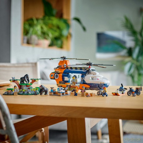 LEGO City Helikopter Badaczy Dżungli w Bazie (60437) [KLOCKI]
