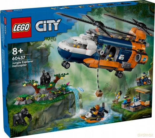 LEGO City Helikopter Badaczy Dżungli w Bazie (60437) [KLOCKI]