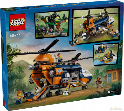LEGO City Helikopter Badaczy Dżungli w Bazie (60437) [KLOCKI]