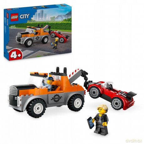 LEGO City Samochód Pomocy Drogowej I Naprawa Sportowego Auta (60435) [KLOCKI]