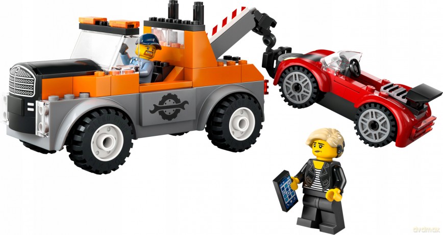 LEGO City Samochód Pomocy Drogowej I Naprawa Sportowego Auta (60435) [KLOCKI]