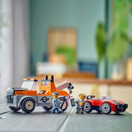 LEGO City Samochód Pomocy Drogowej I Naprawa Sportowego Auta (60435) [KLOCKI]