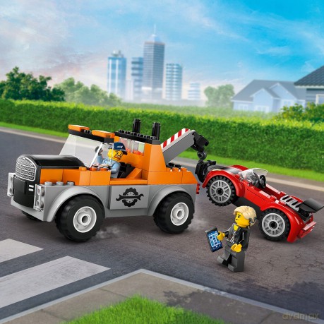 LEGO City Samochód Pomocy Drogowej I Naprawa Sportowego Auta (60435) [KLOCKI]