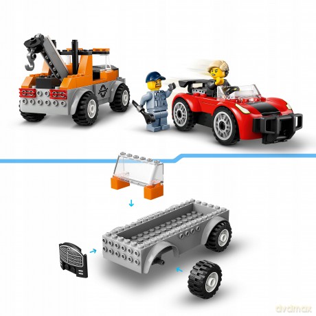 LEGO City Samochód Pomocy Drogowej I Naprawa Sportowego Auta (60435) [KLOCKI]