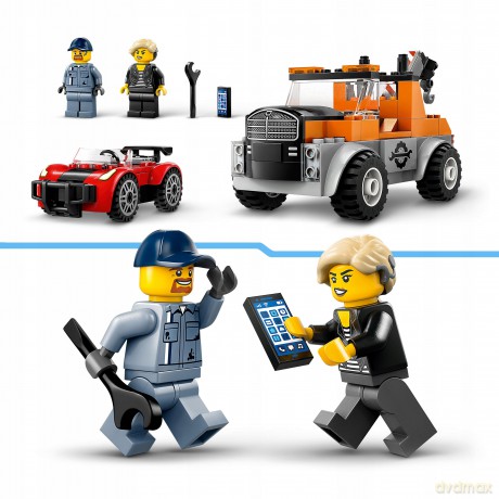 LEGO City Samochód Pomocy Drogowej I Naprawa Sportowego Auta (60435) [KLOCKI]