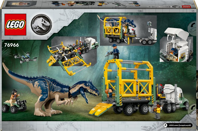 LEGO Jurassic World Dinomisje Ciężarówka Do Transportu Allozaura (76966) [KLOCKI]