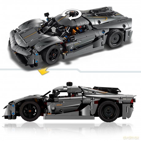 LEGO Technic Szary hipersamochód Koenigsegg Jesko Absolut (42173) [KLOCKI]