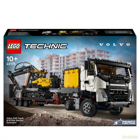 LEGO Technic 42175 Ciężarówka Volvo FMX i koparka EC230 Electri 42175