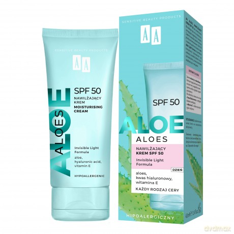 AA Aloes Nawilżający krem SPF 50 40 ml