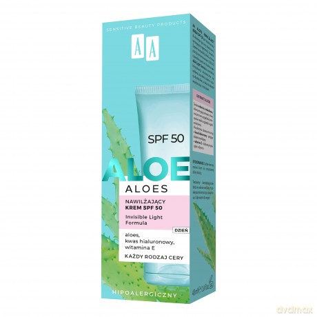 AA Aloes Nawilżający krem SPF 50 40 ml