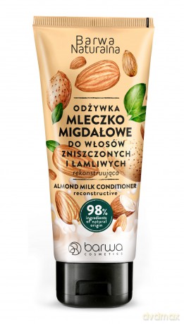 BARWA Naturalna Mleczko Migdałowe Odżywka do włosów zniszczonych i łamliwych 200ml