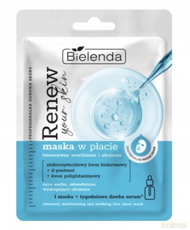 BIELENDA RENEW YOUR SKIN Maska nawilżenie i ukojenie