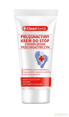 CLEAN HANDS Krem do stóp z kompleksem przeciwgrzybicznym 30 ml