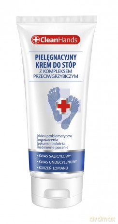 CLEAN HANDS Krem do stóp z kompleksem przeciwgrzybicznym 75 ml