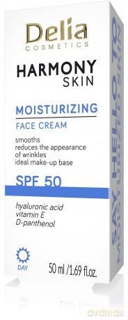 DELIA HARMONY SKIN Krem nawilżający d/twarzy SPF50