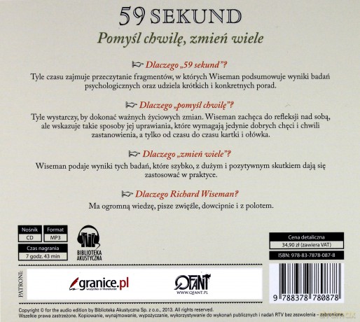 59 Sekund - Richard Wiseman [AUDIOBOOK]