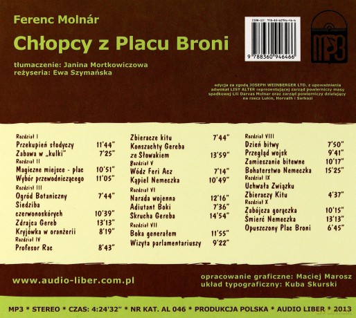 Chłopcy z Placu Broni - Ferenc Molnar (digipack) [AUDIOBOOK]