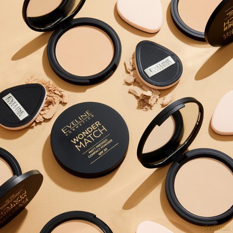 EVELINE KOL Puder prasowany WONDER MATCH SPF30 02