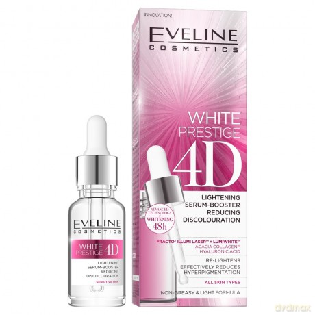 EVELINE White Prestige 4D Rozjaśniające serum-booster redukujące przebarwienia 18 ml
