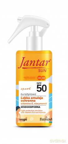 FARMONA SUN Jantar Ultralekka ochronna emulsja SPF 50 z witaminą E i niacynamidem 150 ml