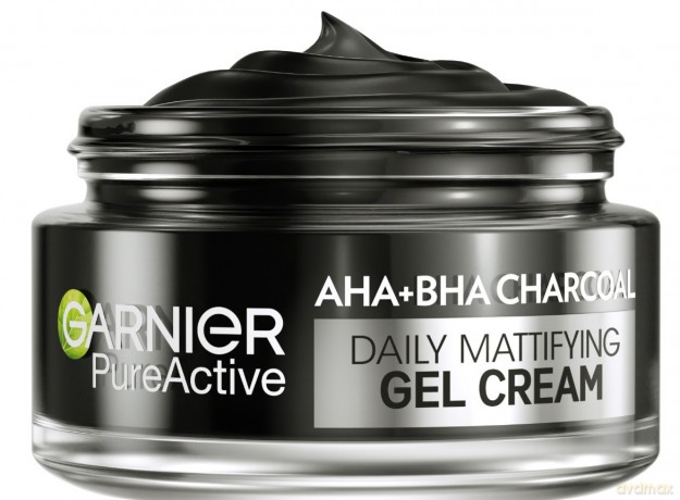 GARNIER Pure Active Żelowy Krem matujący 3w1 z aktywnym węglem na dzień 50ml