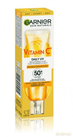 GARNIER Skin Naturals Fluid rozświetlający Vitamin C Daily UV SPF50+ - Invisible 40ml