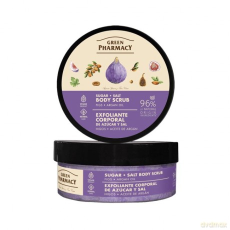 GREEN PHARMACY Multi Peeling cukrowo-solny do ciała Figi i Olej arganowy 200 ml