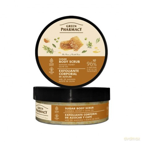 GREEN PHARMACY Multi Peeling cukrowy do ciała Miód manuka i Oliwa z oliwek 200 ml