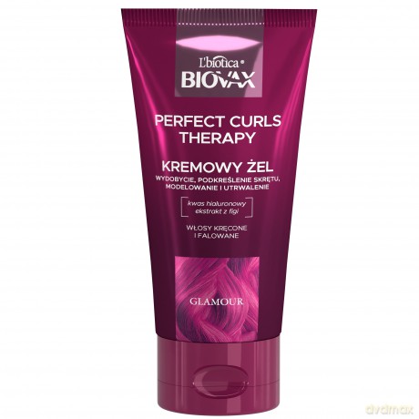 L`BIOTICA BIOVAX Glamour Kremowy Żel Perfect Curls Therapy - do włosów kręconych i falowanych 150ml