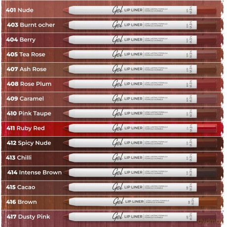 LAMEL Long Lasting Długotrwała żelowa konturówka do ust nr 414